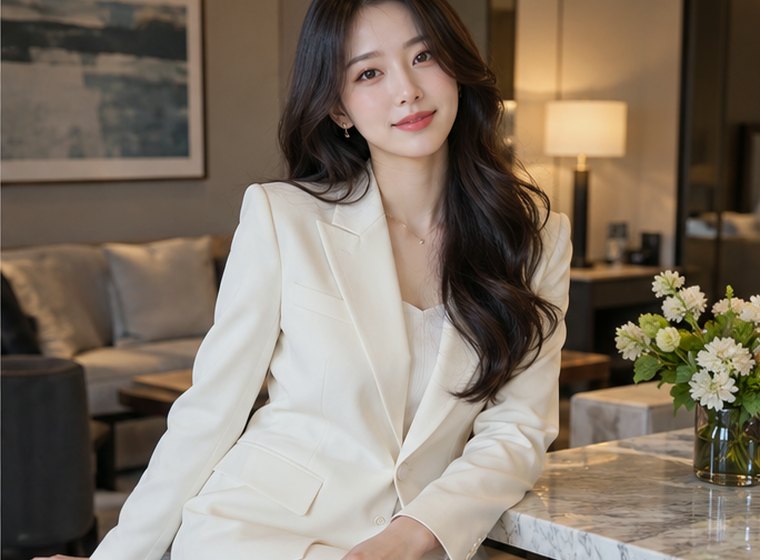 인계동 숲속이완 향·오일 관리 안내 카드의 서로 다른 20대 성인 한국 여성 모델
