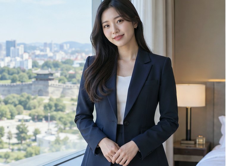 인계동 포근휴식 전신 쉼 관리 안내 카드의 서로 다른 20대 성인 한국 여성 모델